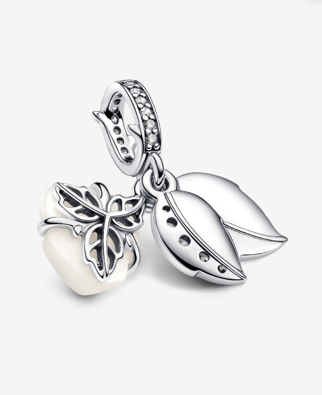Collar de rosa blanca