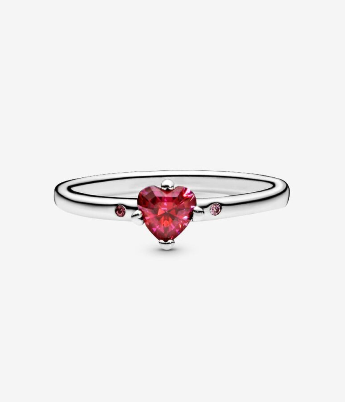 Anillo corazon rojo