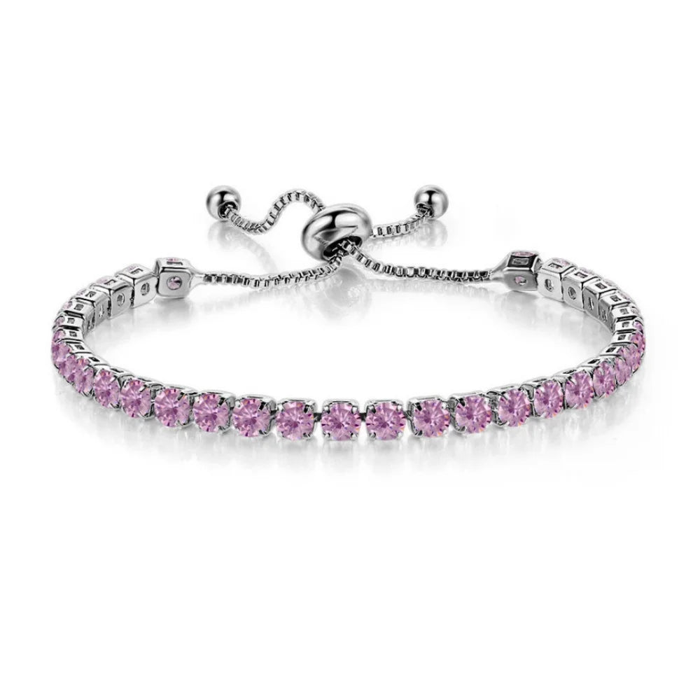 Brazalete circonitas rosas